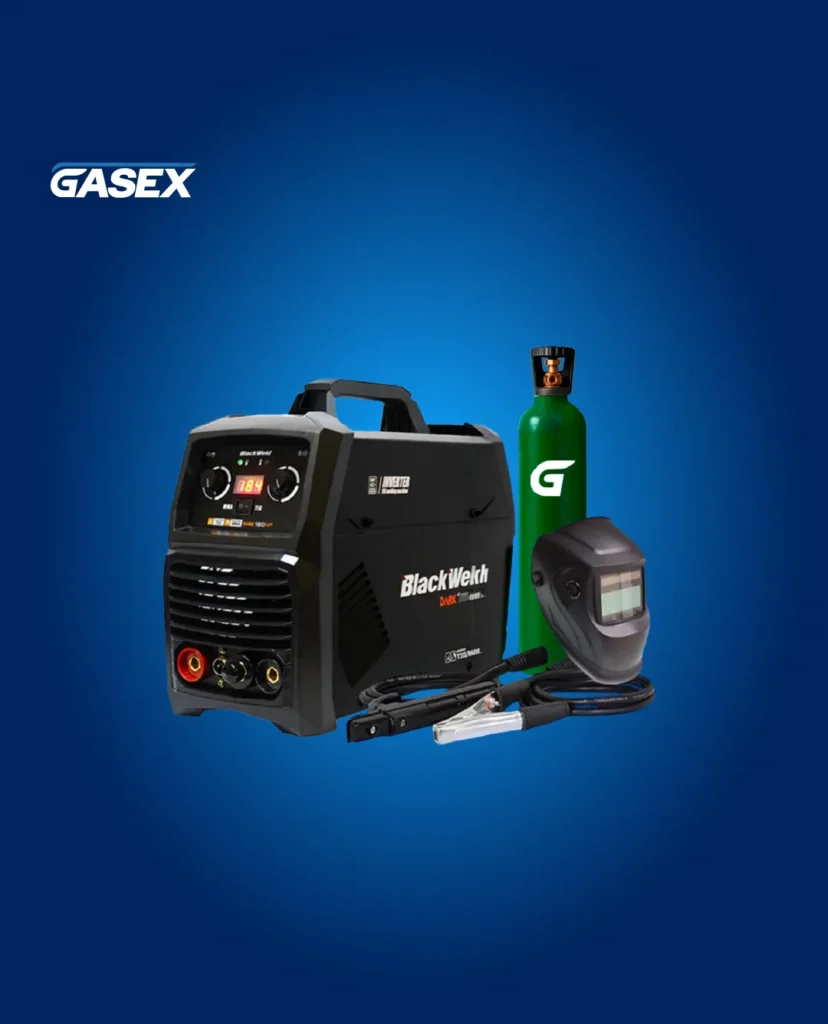 COMBO Venta Soldadora MMA/TIG HF BlackWeld – 180A + Cilindro de Argón 2 m³