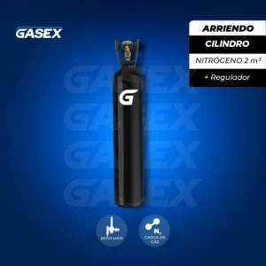 Cilindro Nitrógeno 2 m3 + Regulador (Arriendo)