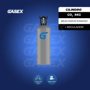 Cilindro de CO2 9Kg + Regulador (Reacondicionado)