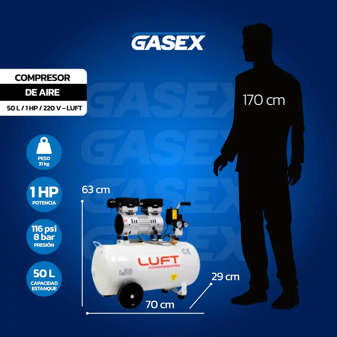 VENTA Compresor de Aire Luft – 50L / 1 HP