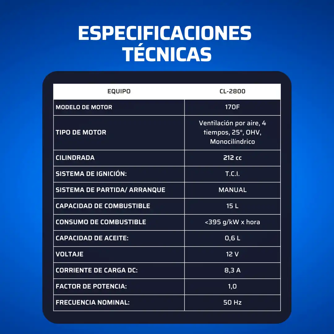 VENTA Generador Gasolina Redbo – CL-2800 Partida Manual