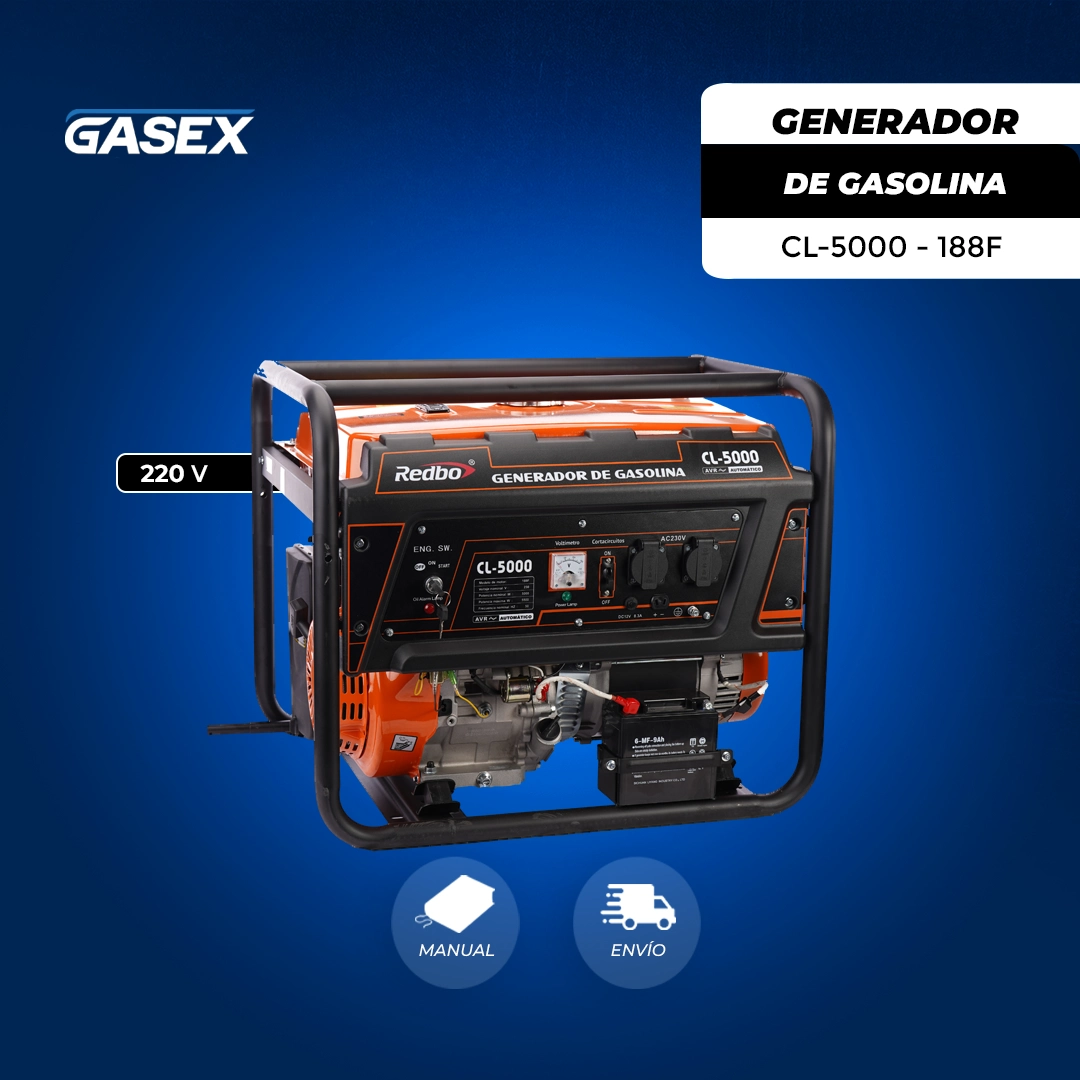 VENTA Generador Gasolina Redbo – CL-5000 Partida Eléctrica