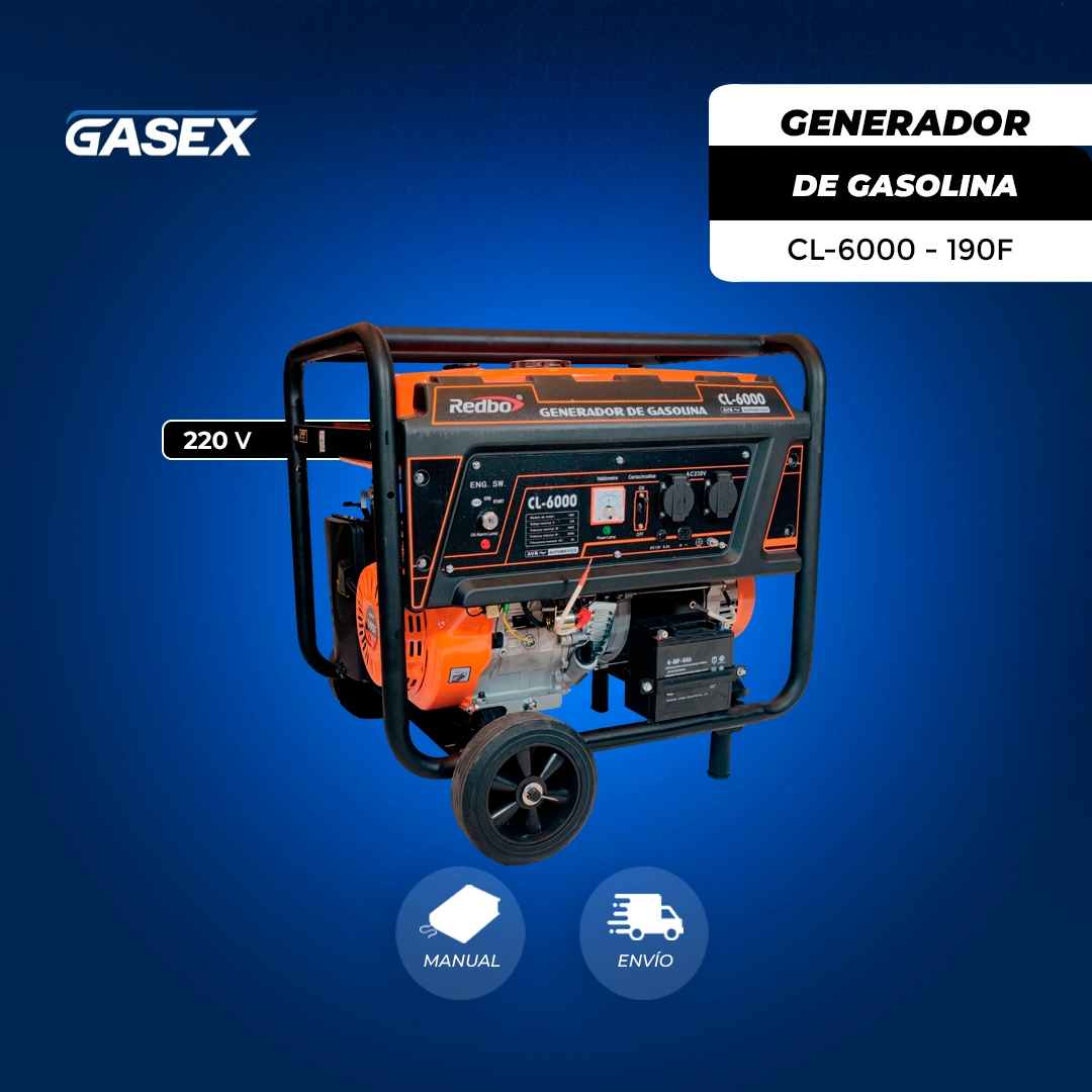 VENTA Generador Gasolina Redbo – CL-6000 Partida Eléctrica