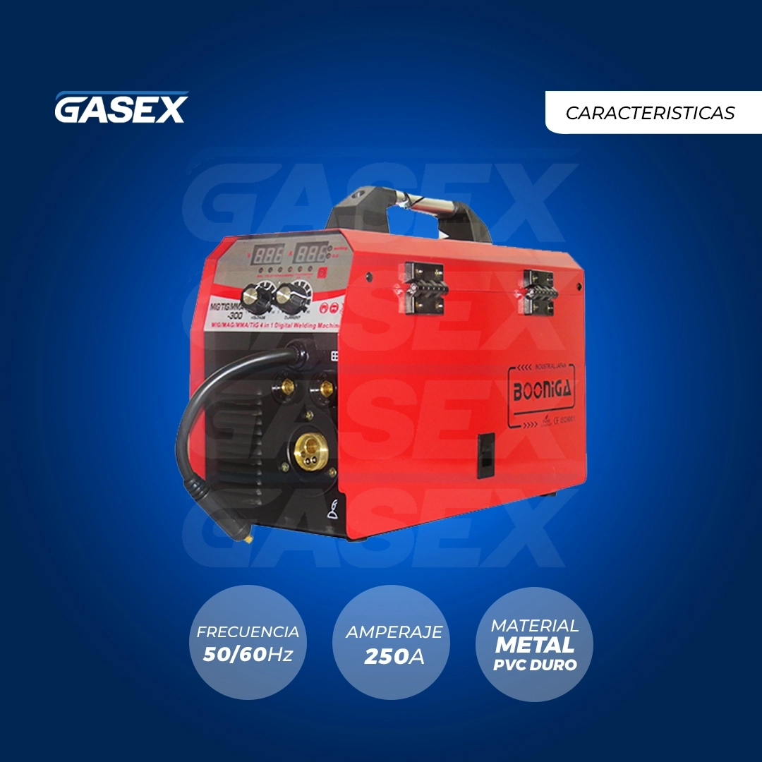 COMBO Venta Soldadora MIG/MMA Booniga – 300A + Cilindro Mezcla 2 m³