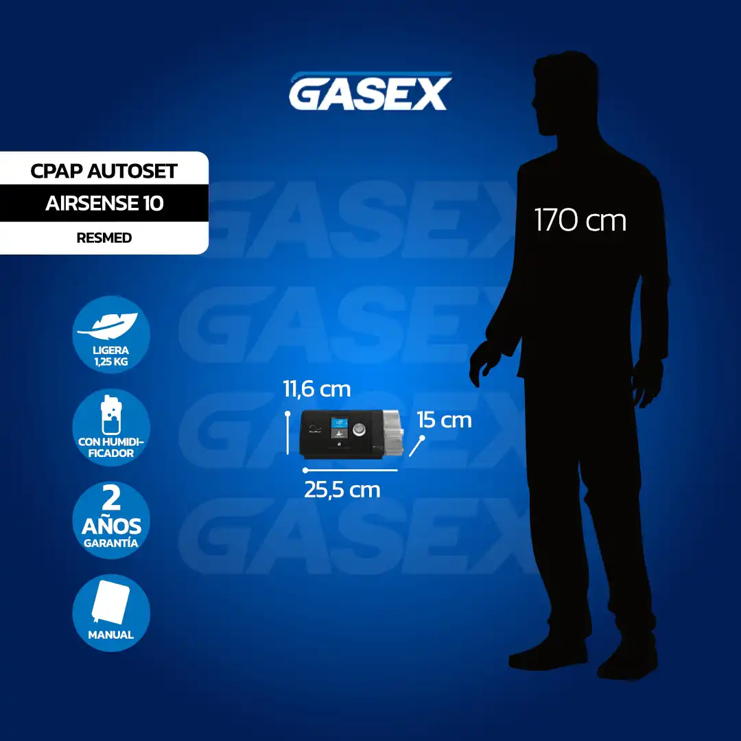 VENTA CPAP AutoSet con Humidificador ResMed – AirSense 10