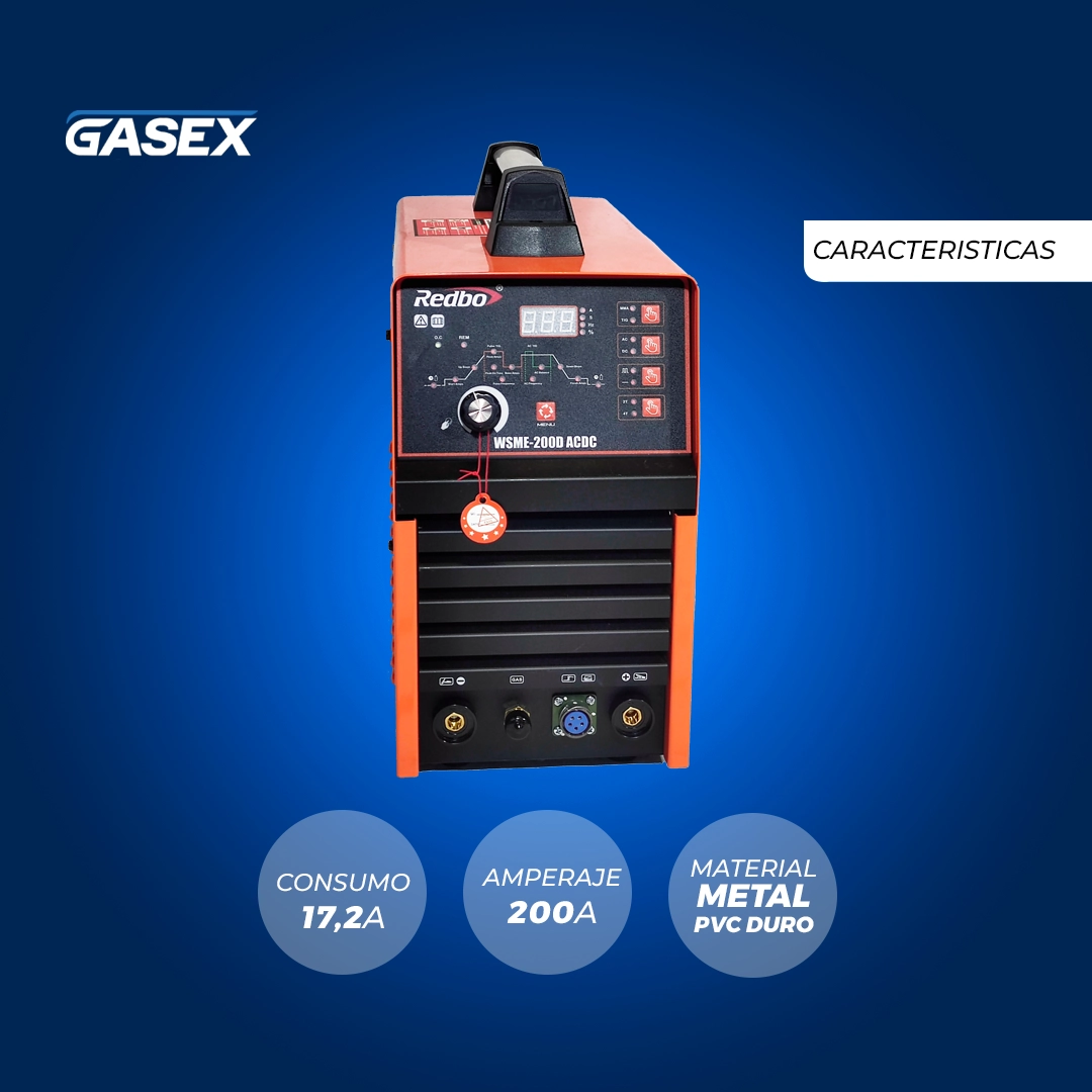 COMBO Venta Soldadora TIG WSME – 200D AC/DC + Cilindro de Argón 2 m³