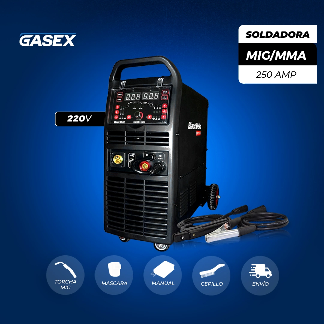 Máquina soldadora Multiproceso 250 MIG/MMA Blackweld
