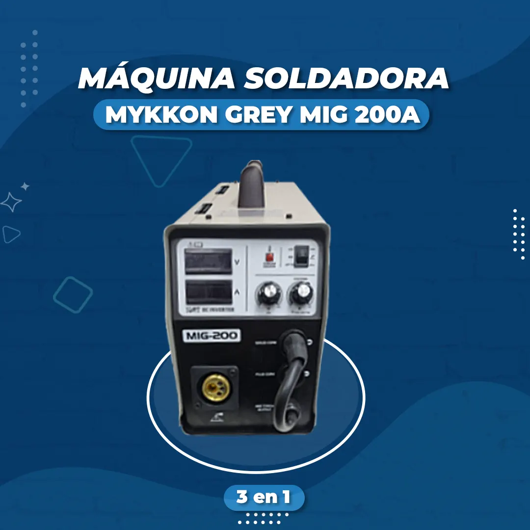 VENTA Soldadora MIG 3en1 Mykkon – Grey 200A 5 kg