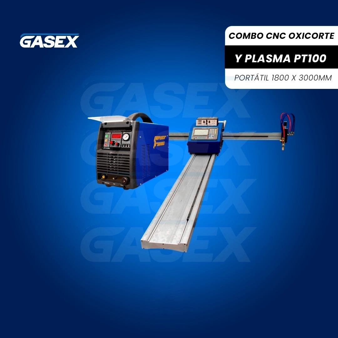 COMBO Venta CNC Oxicorte y Plasma Powertronic – PT100 Portátil 1800 X 3000mm