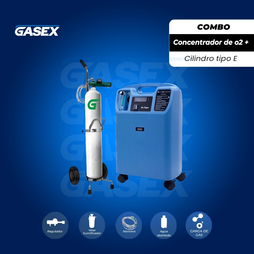 COMBO Venta Concentrador de Oxígeno Sysmed – O2 Tiger M50 + Cilindro de transporte