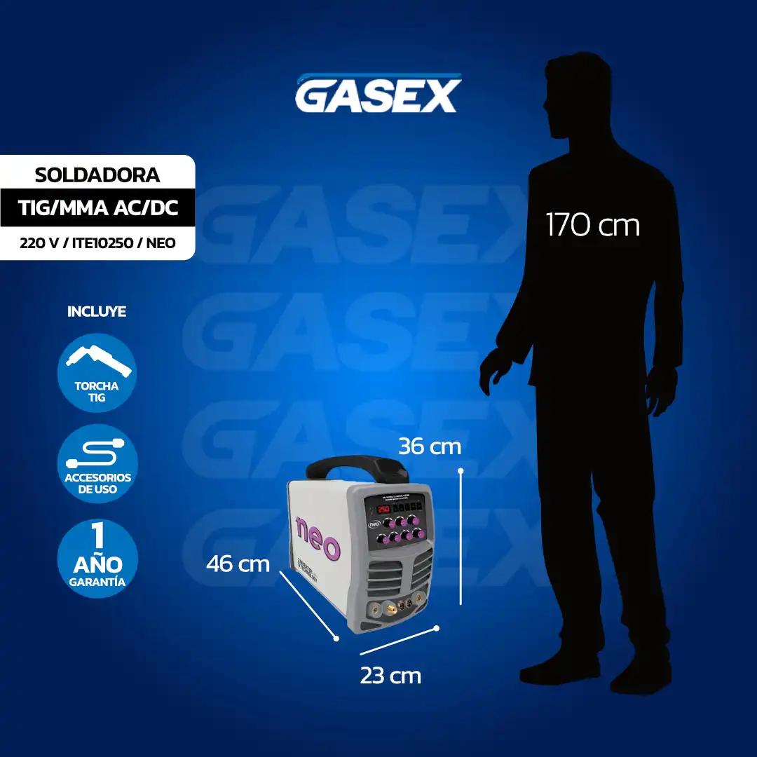 VENTAS Soldadora TIG/MMA AC/DC Neo – 220 V