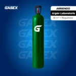 COMBO Arriendo Cilindro Argón Laboratorio 10 m³ + Regulador