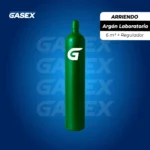 COMBO Arriendo Cilindro Argón Laboratorio 6 m³ + Regulador