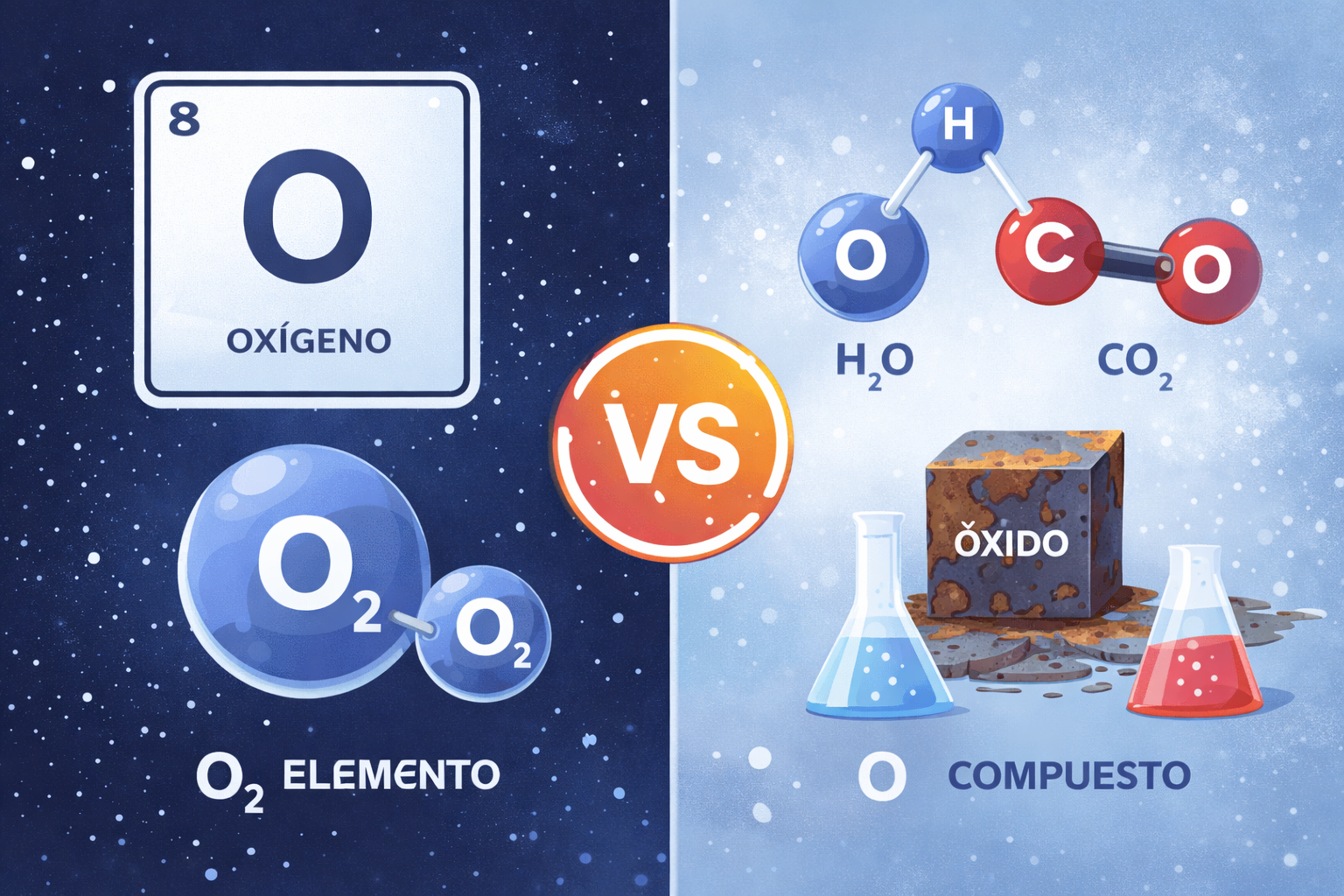 El oxígeno es un elemento o un compuesto