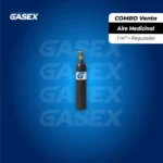 COMBO Venta Cilindro Aire Medicinal 1 m³ + Regulador de Flujo