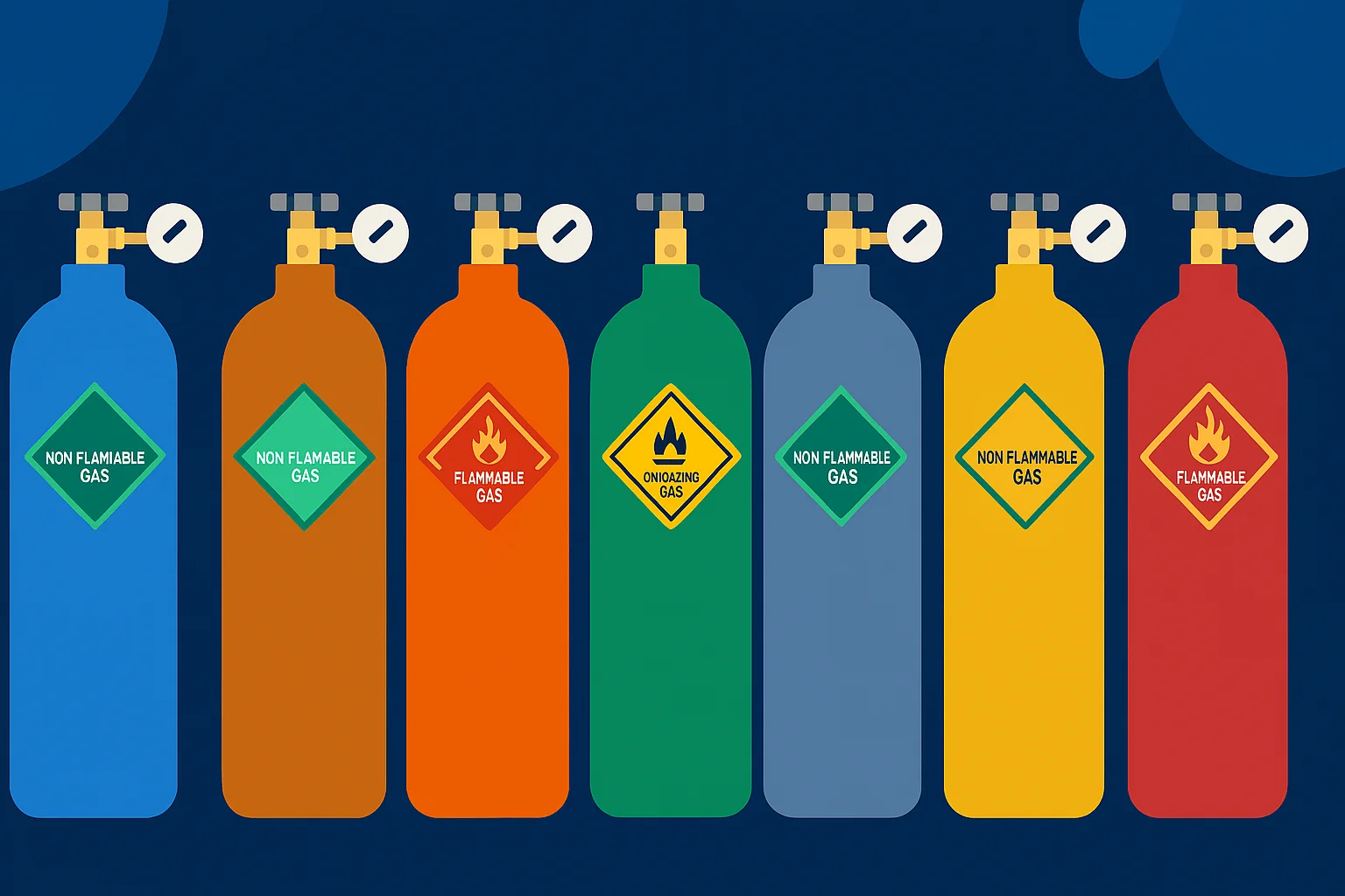Significado de los colores de cilindros de gases