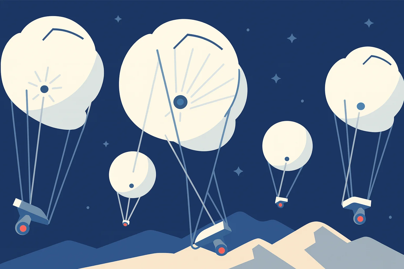 Globos de vigilancia con helio, nuevo sistema de seguridad