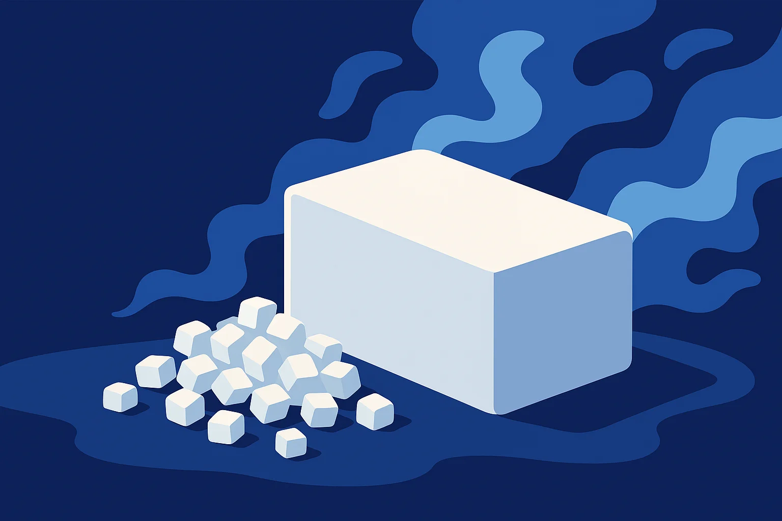 Hielo seco, composición y utilidad para conservar alimentos