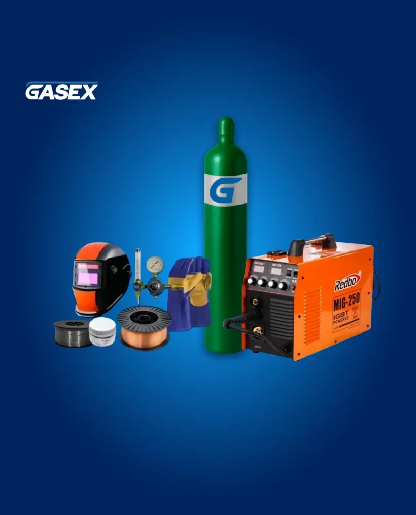 COMBO Venta Soldadora MIG Redbo 250A + Cilindro de Mezcla 6 m³